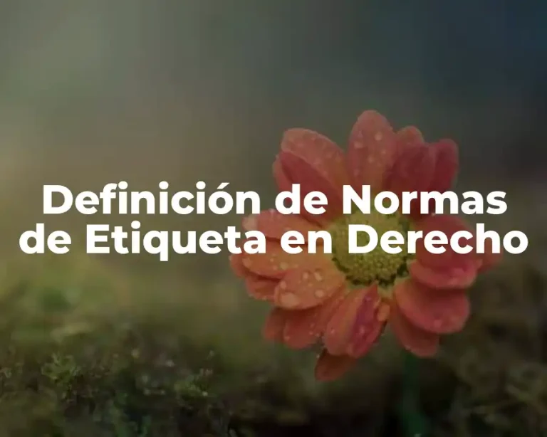 Definición de Normas de Etiqueta en Derecho