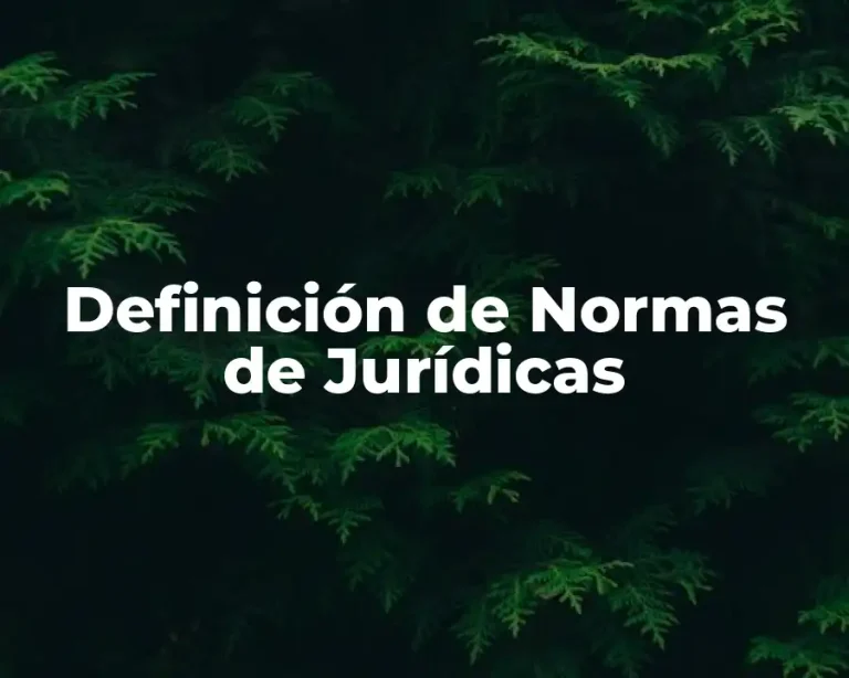 Definición de Normas de Jurídicas