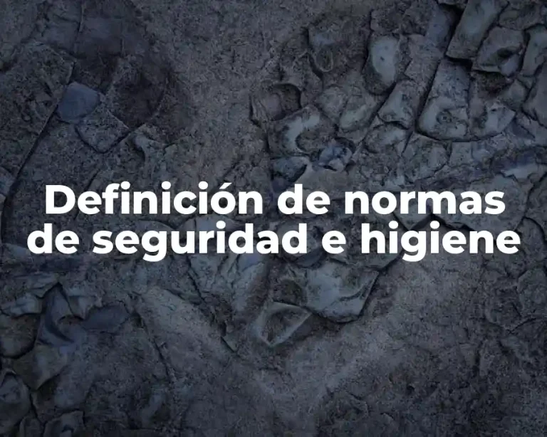 Definición de normas de seguridad e higiene