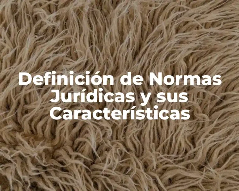 Definición de Normas Jurídicas y sus Características