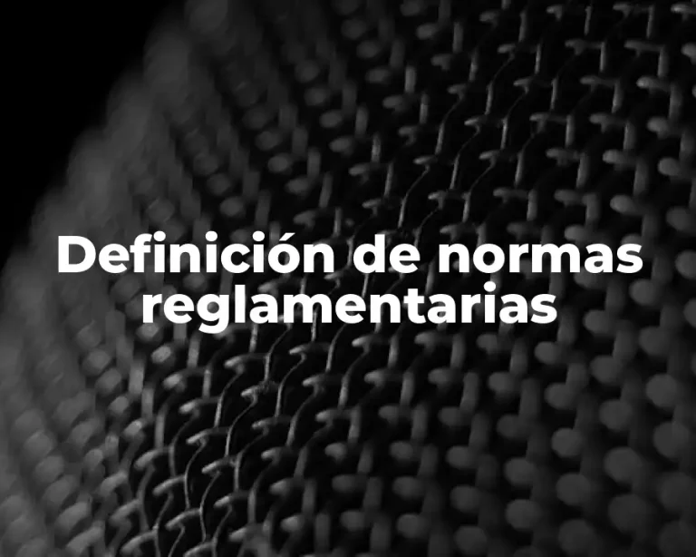 Definición de normas reglamentarias