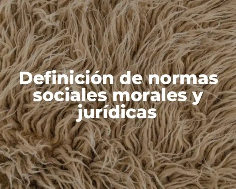 Definición de normas sociales morales y jurídicas
