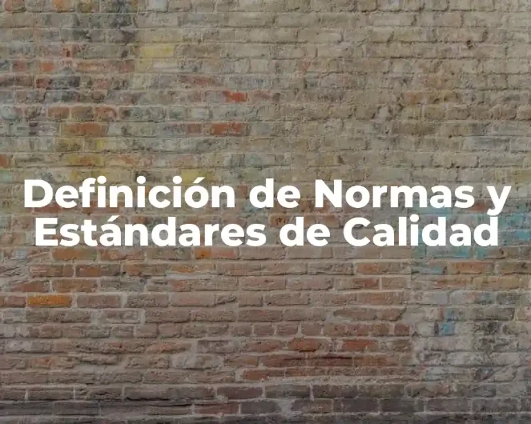 Definición de Normas y Estándares de Calidad