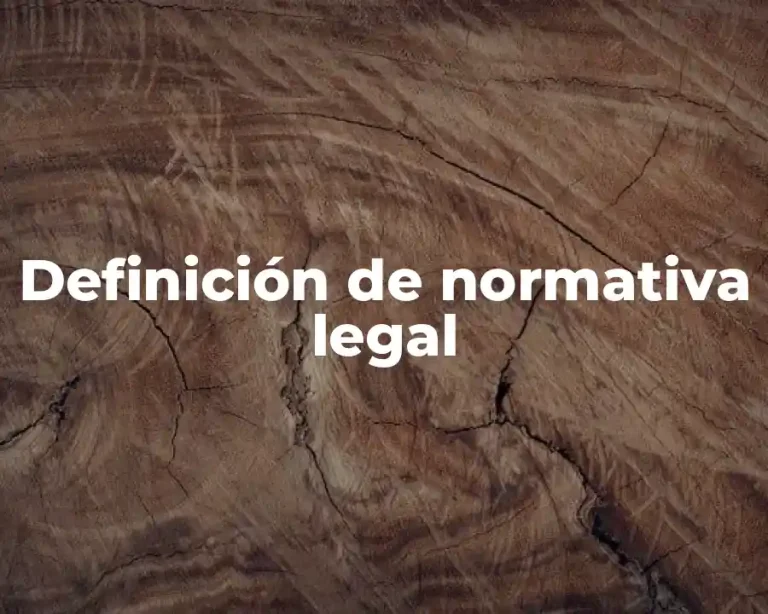 Definición de normativa legal