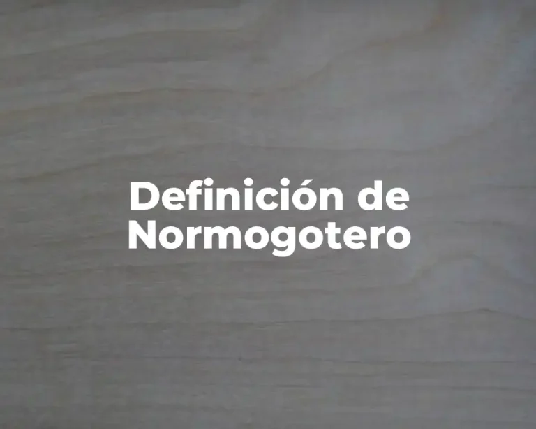 Definición de Normogotero