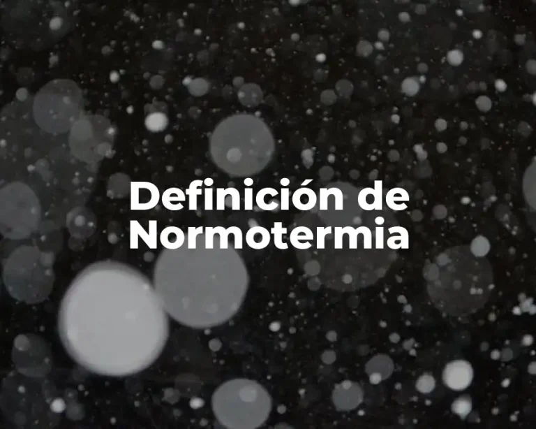 Definición de Normotermia