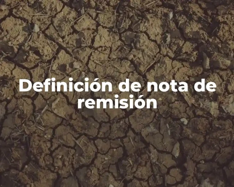 Definición de nota de remisión