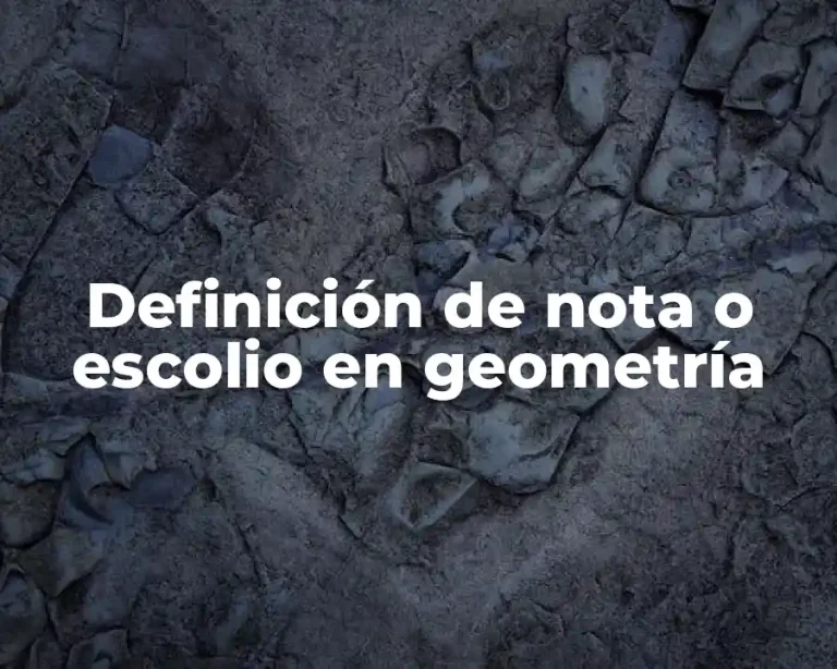 Definición de nota o escolio en geometría