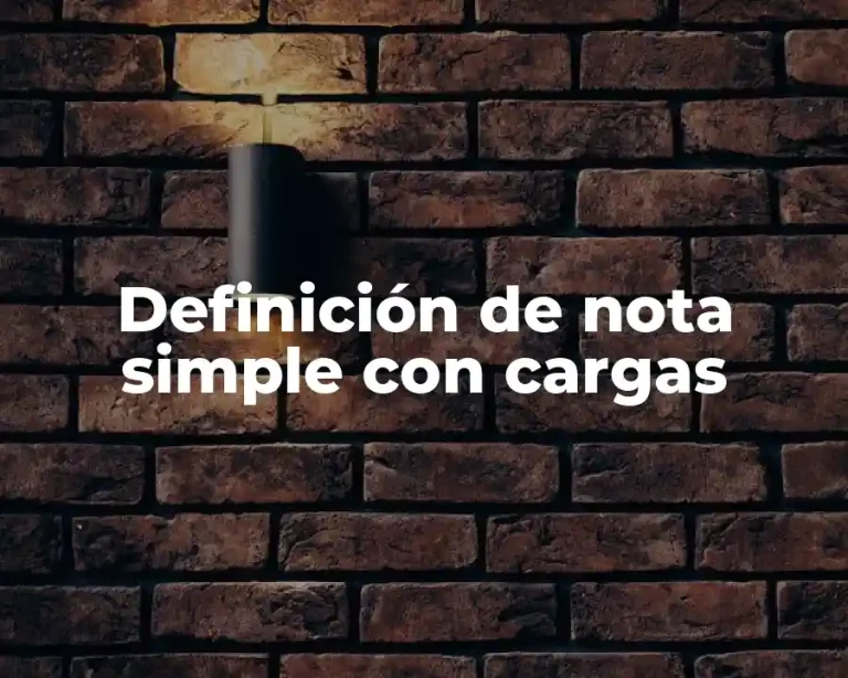 Definición de nota simple con cargas