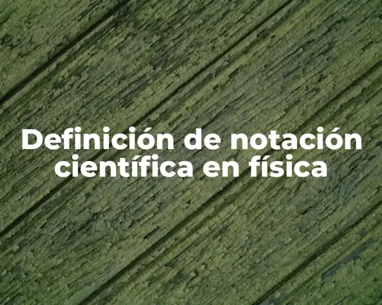 Definición de notación científica en física