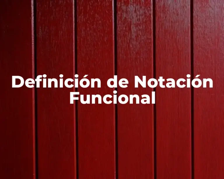 Definición de Notación Funcional