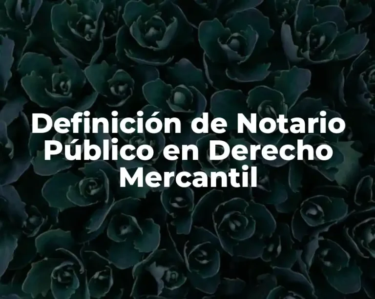 Definición de Notario Público en Derecho Mercantil