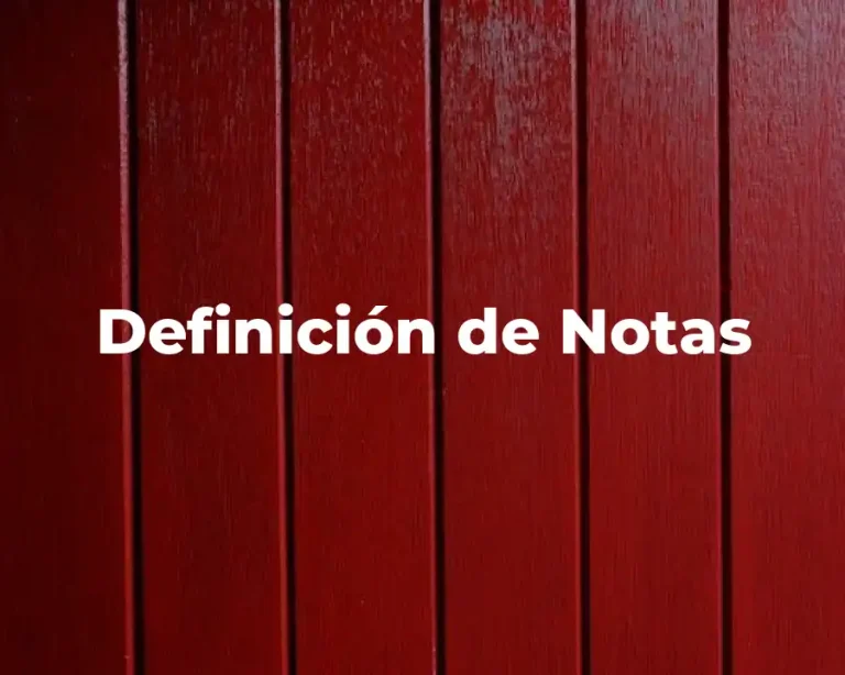 Definición de Notas