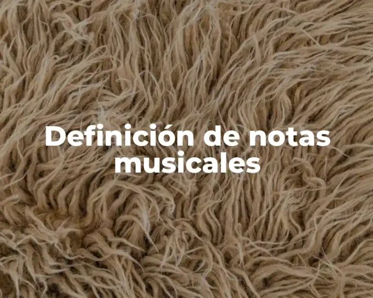 Definición de notas musicales
