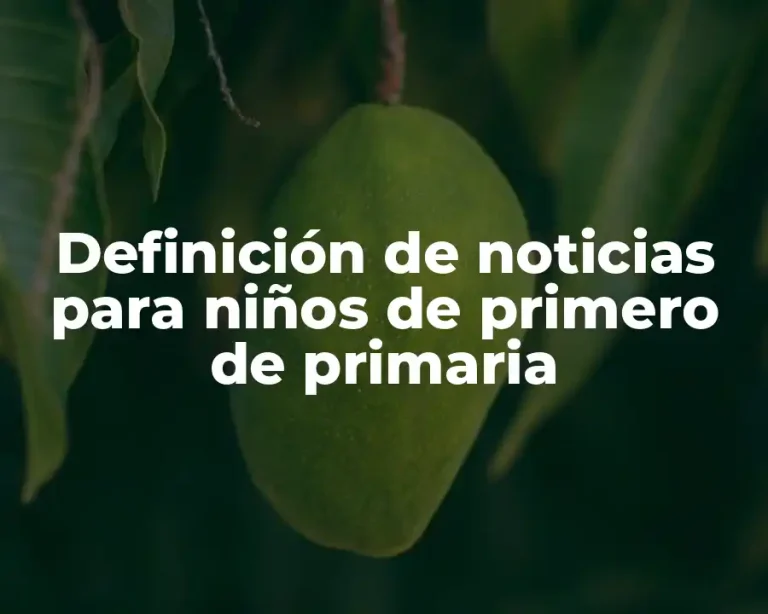 Definición de noticias para niños de primero de primaria
