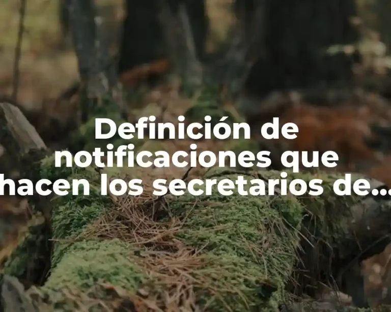 Definición de notificaciones que hacen los secretarios de los jueces
