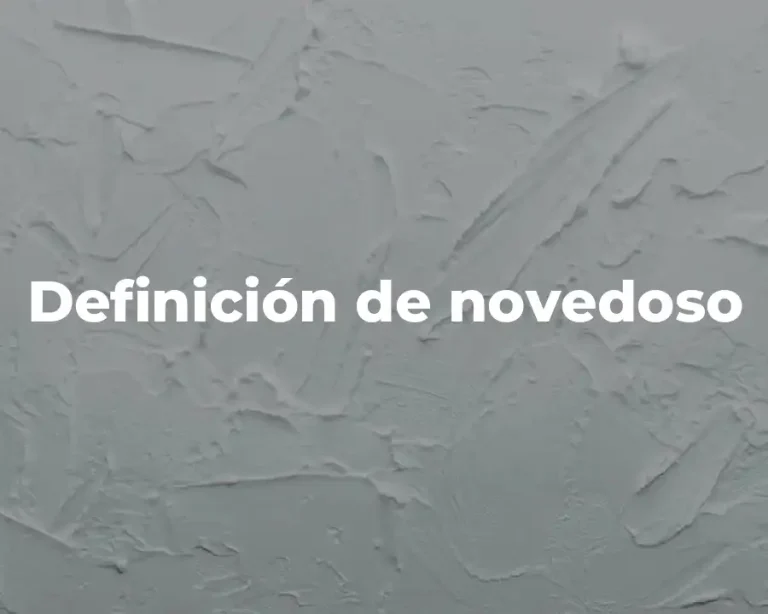 Definición de novedoso