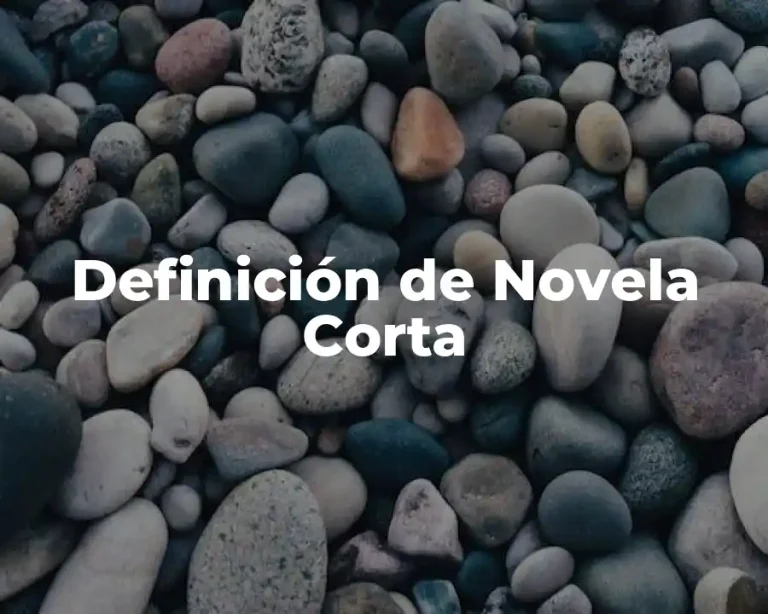 Definición de Novela Corta