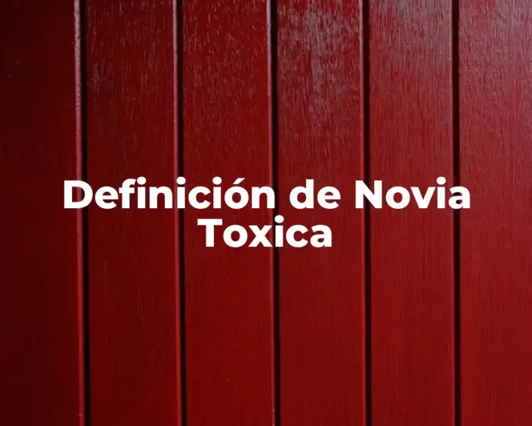 Definición de Novia Toxica