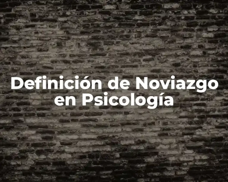 Definición de Noviazgo en Psicología