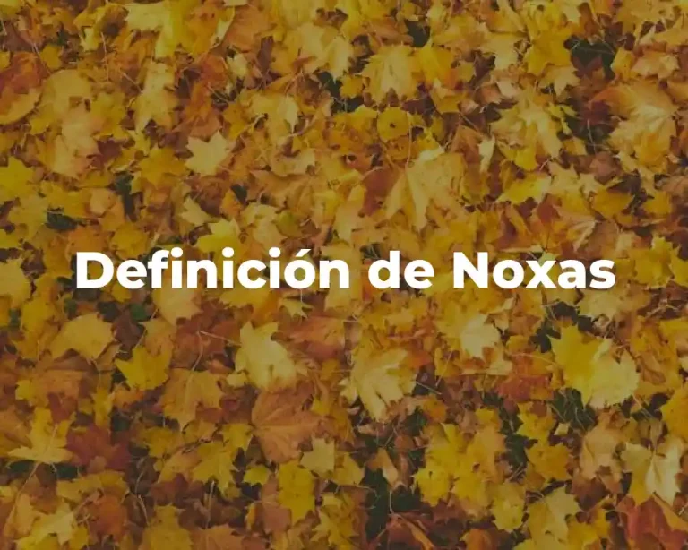 Definición de Noxas