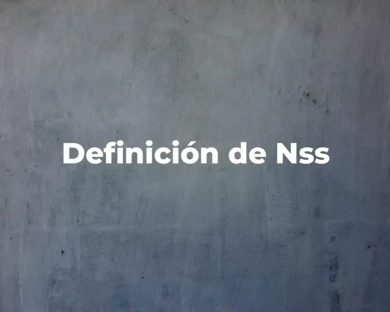 Definición de Nss