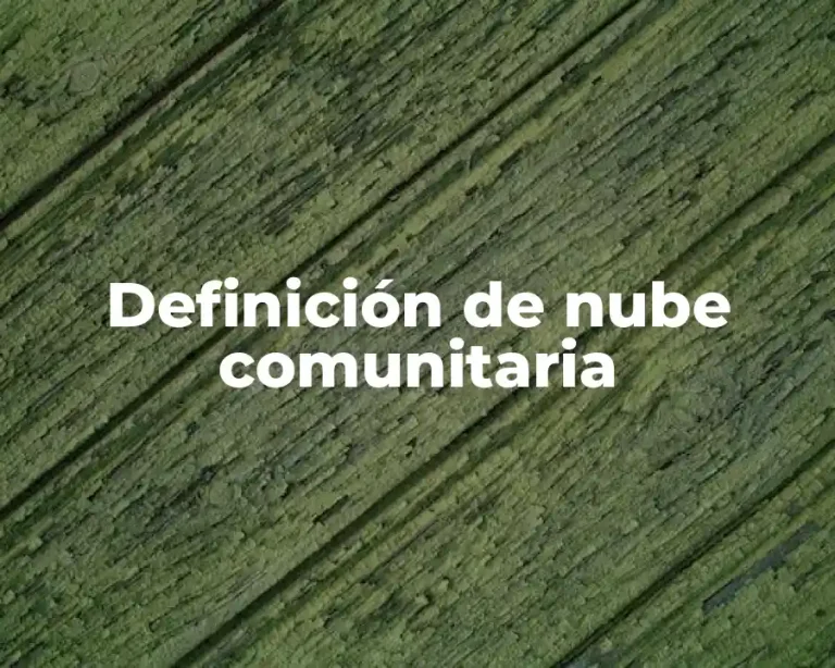 Definición de nube comunitaria