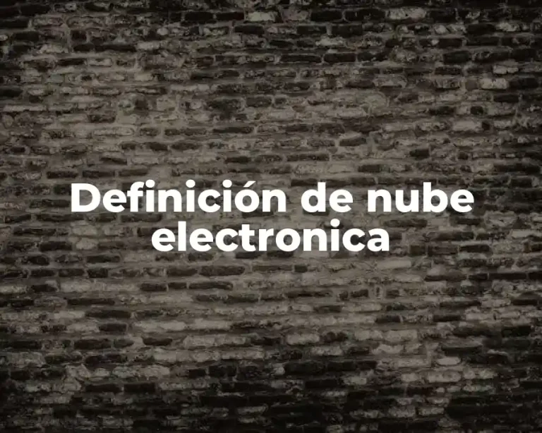 Definición de nube electronica