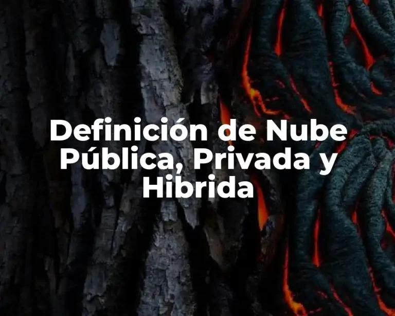 Definición de Nube Pública, Privada y Hibrida