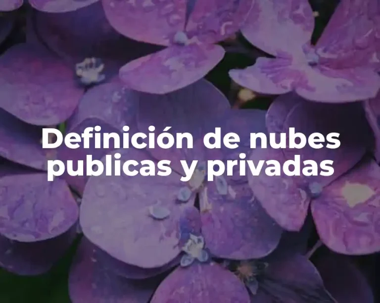 Definición de nubes publicas y privadas