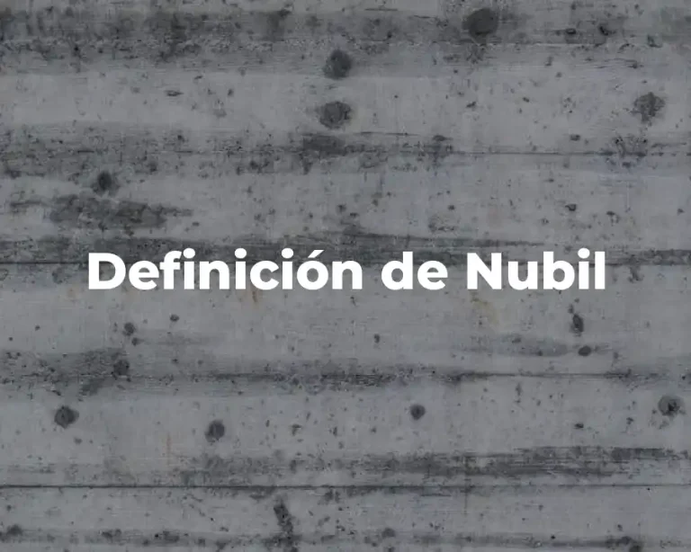 Definición de Nubil