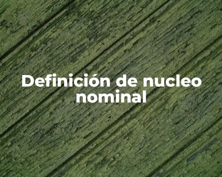 Definición de nucleo nominal