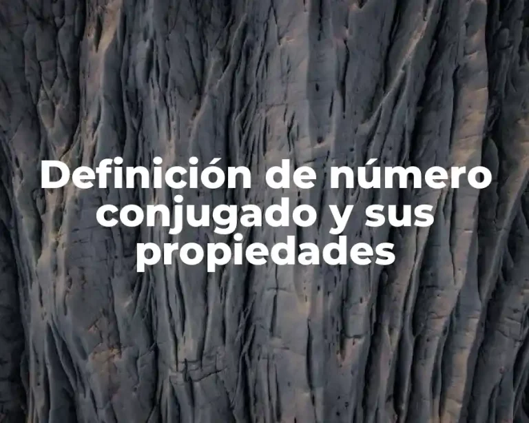 Definición de número conjugado y sus propiedades