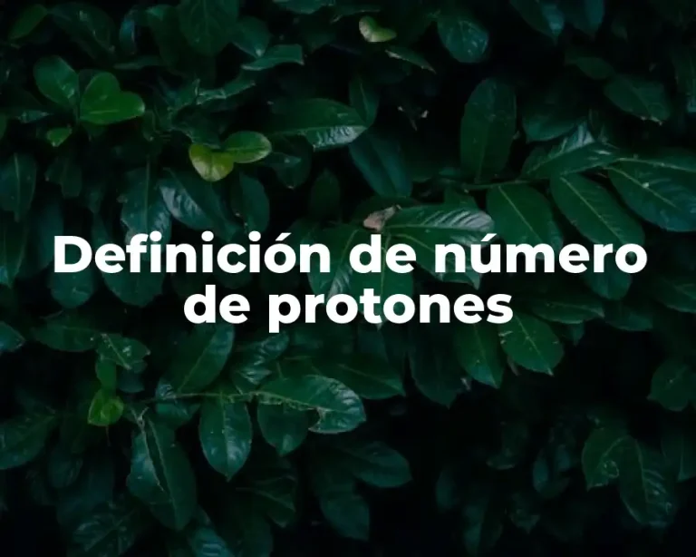Definición de número de protones