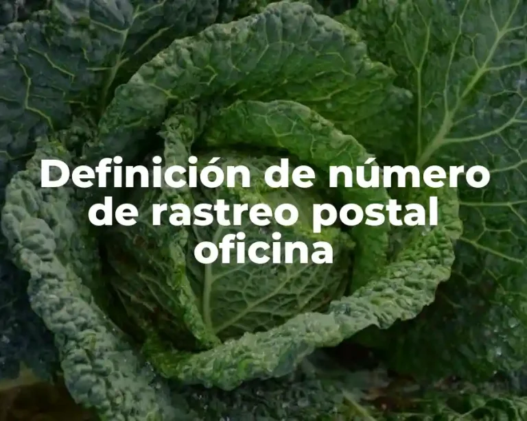 Definición de número de rastreo postal oficina