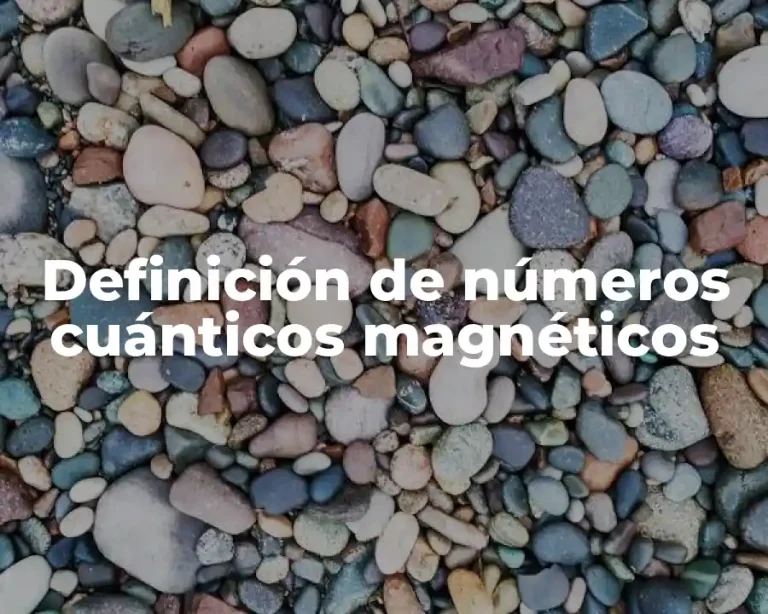 Definición de números cuánticos magnéticos