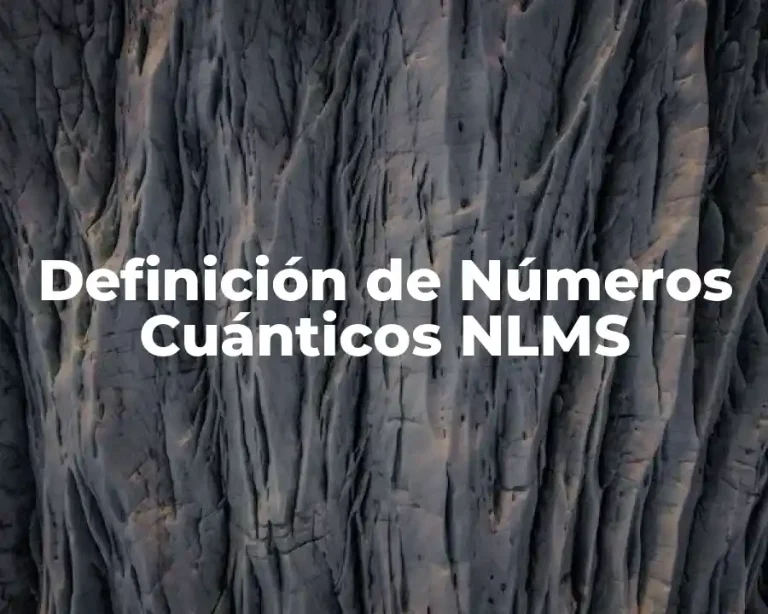Definición de Números Cuánticos NLMS