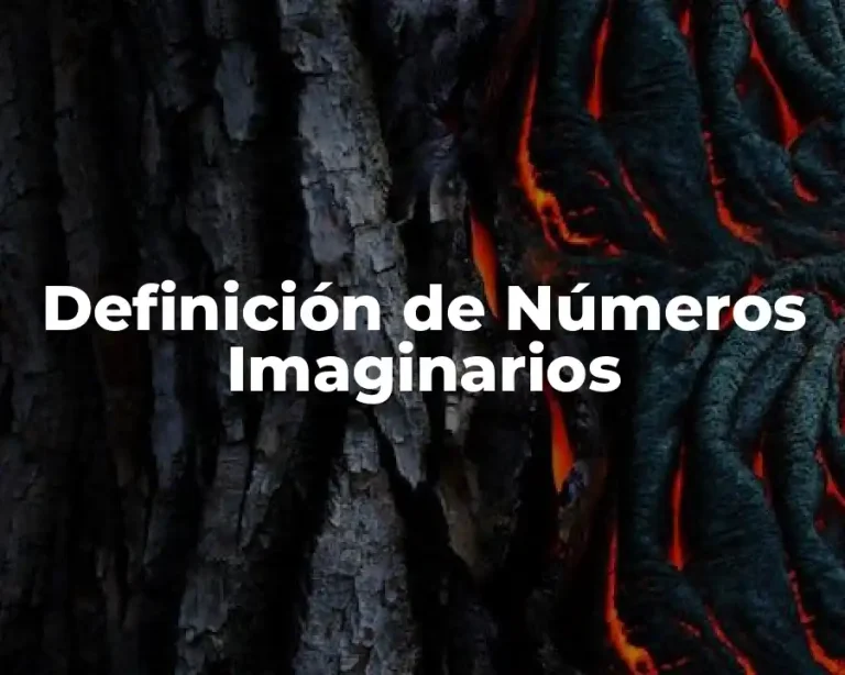 Definición de Números Imaginarios
