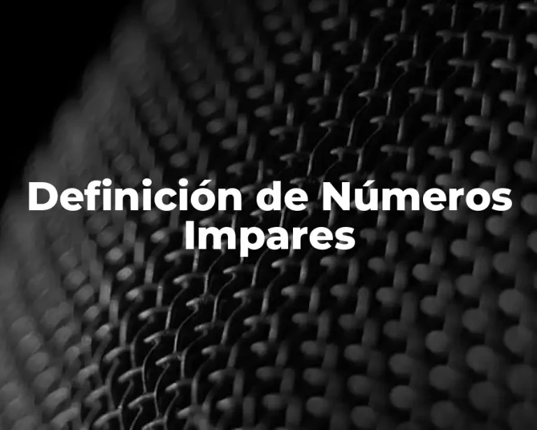 Definición de Números Impares