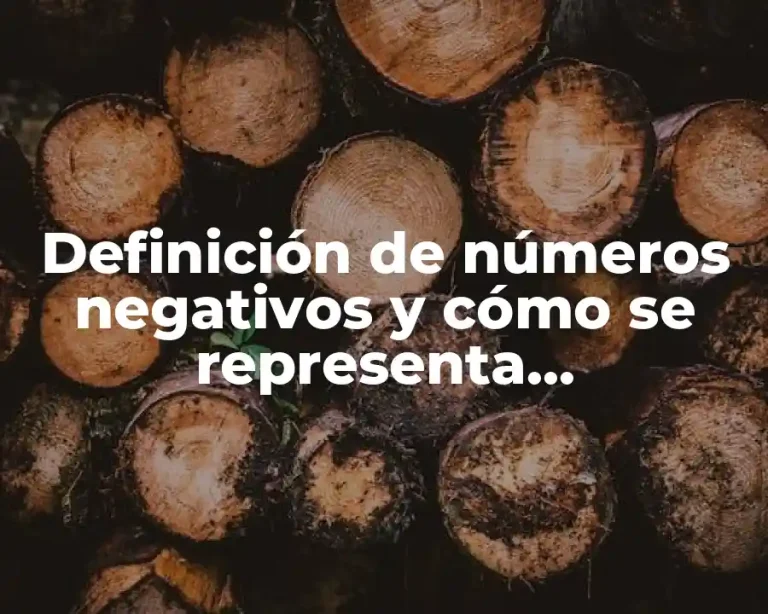 Definición de números negativos y cómo se representa matemáticamente