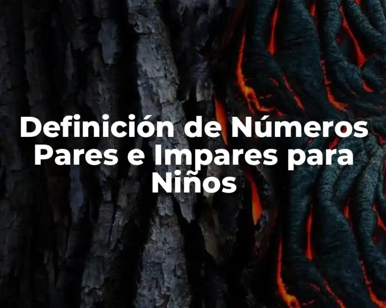 Definición de Números Pares e Impares para Niños