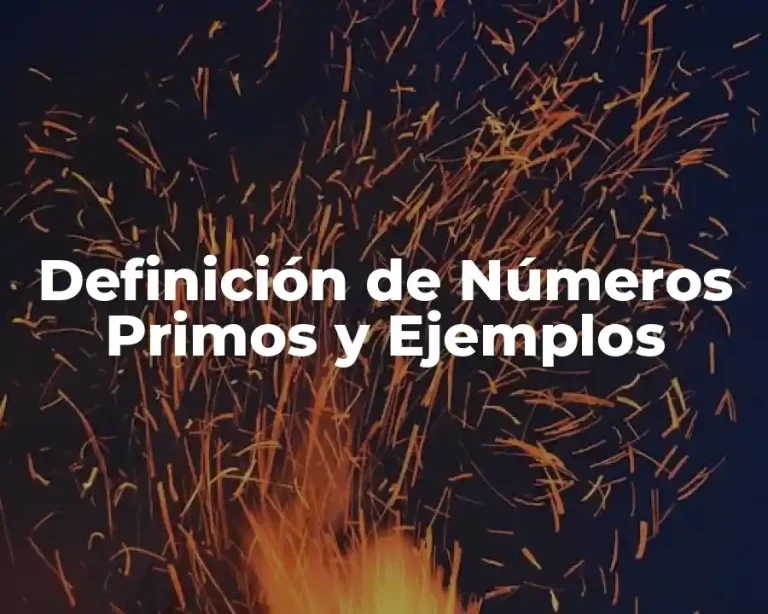 Definición de Números Primos y Ejemplos