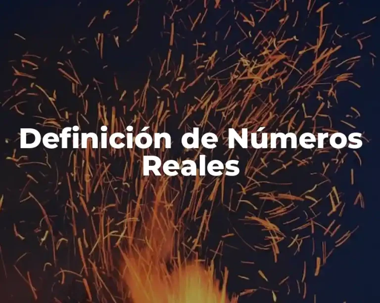 Definición de Números Reales