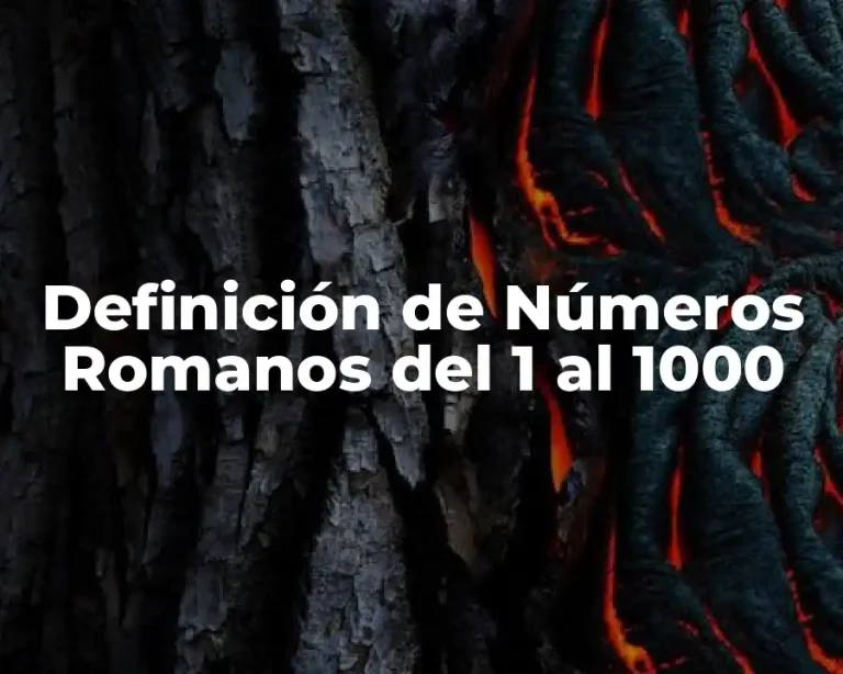 Definición de Números Romanos del 1 al 1000