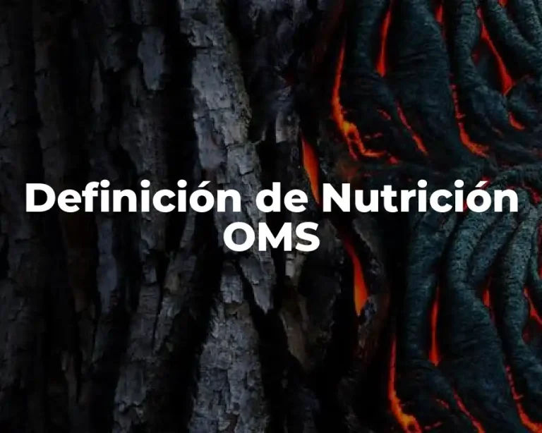 Definición de Nutrición OMS