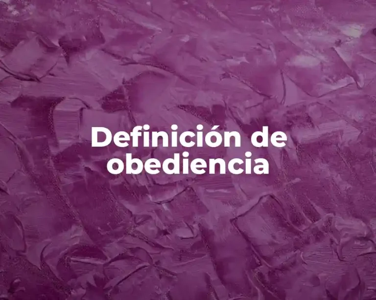Definición de obediencia