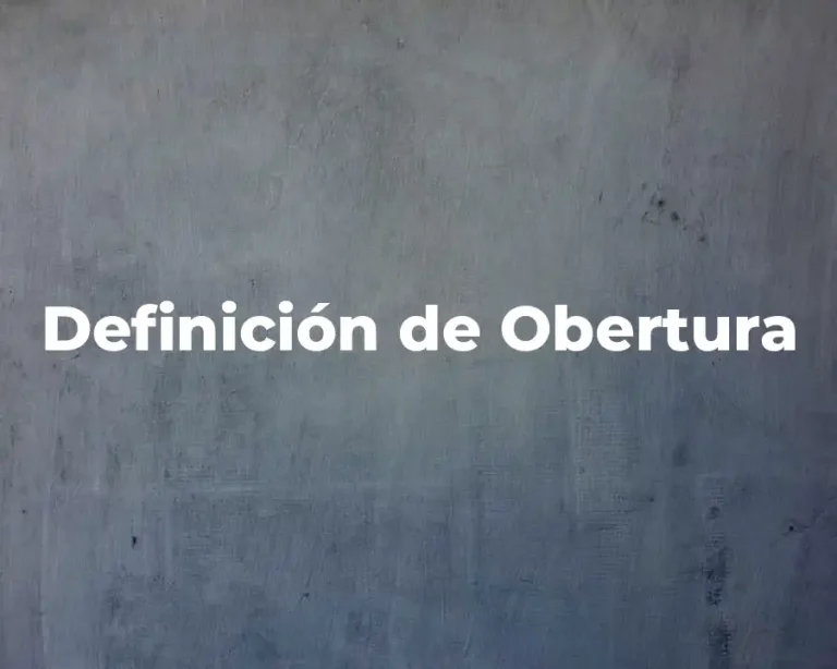 Definición de Obertura