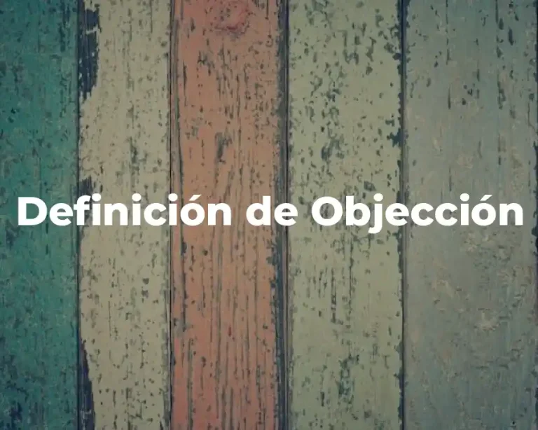 Definición de Objección