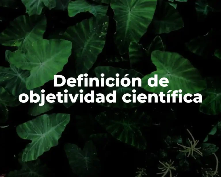 Definición de objetividad científica