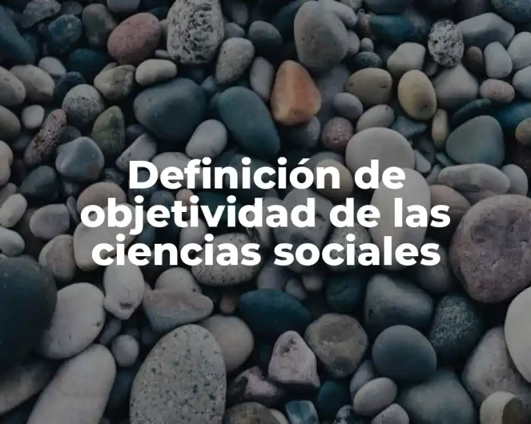 Definición de objetividad de las ciencias sociales
